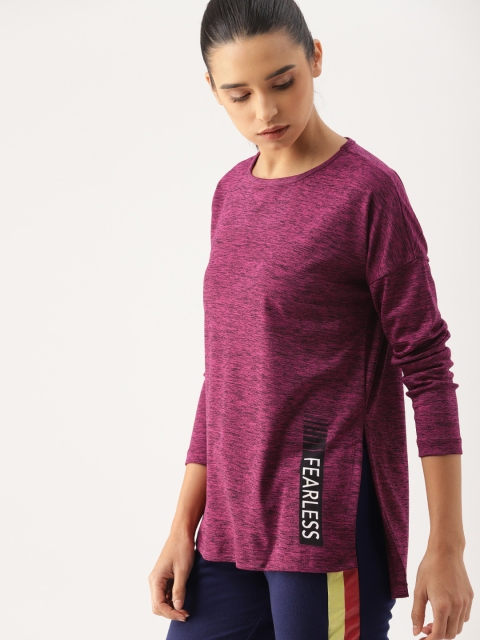 

DressBerry Women Purple Solid Round Neck T-shirt