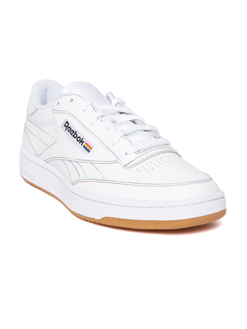 

Reebok Classic Men White Club C 85 Leather Sneakers