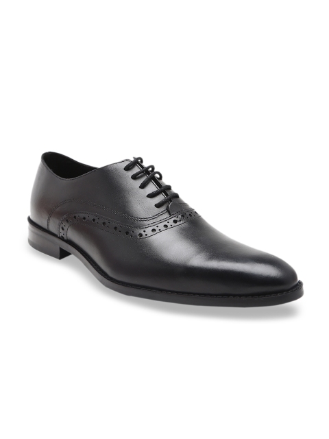 

HATS OFF ACCESSORIES Men Black Leather Formal Oxfords