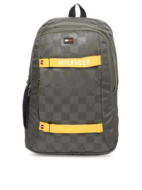 

Tommy Hilfiger Unisex Grey Checked Laptop Backpack