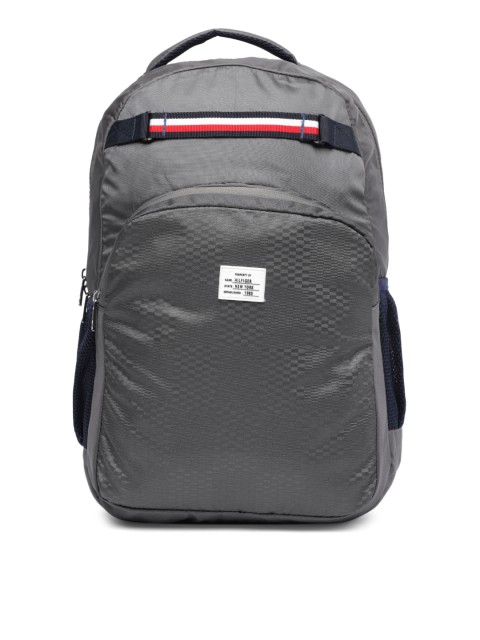 

Tommy Hilfiger Unisex Grey Textured Laptop Backpack