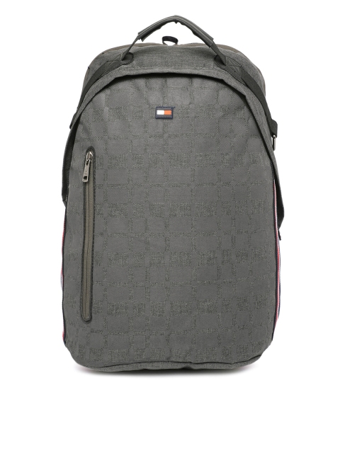 

Tommy Hilfiger Unisex Grey Textured Laptop Backpack