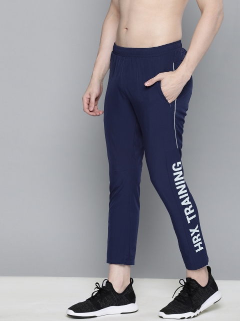 

HRX by Hrithik Roshan Men Navy Blue Solid RAPID-DRY Training Slim Fit Track Pants
