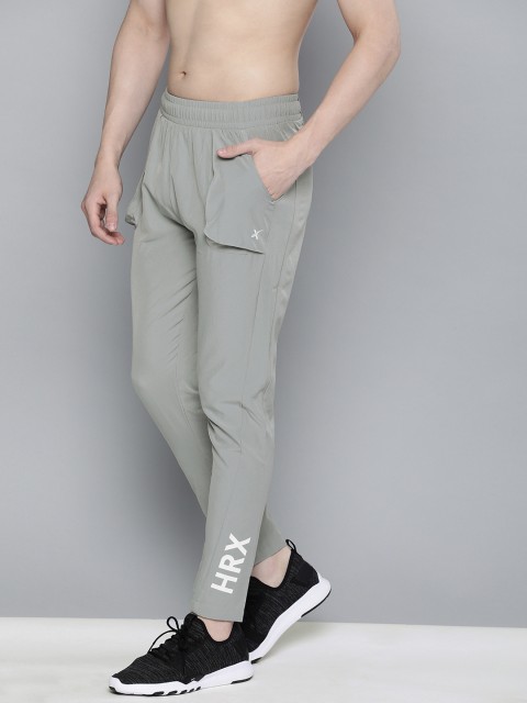 

HRX by Hrithik Roshan Men Grey Solid RAPID-DRY Running Slim Fit Track Pants