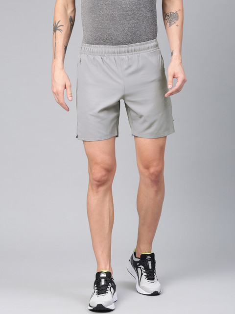 

HRX by Hrithik Roshan Men Grey Solid Running Regular Fit Sports Shorts