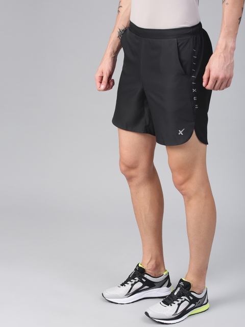 

HRX by Hrithik Roshan Men Black Solid Running Regular Fit Sports Shorts