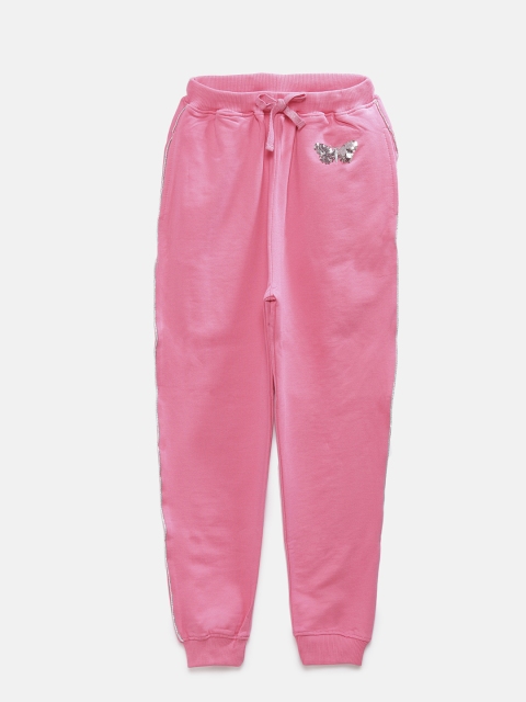 

Superyoung Girls Pink Solid Joggers