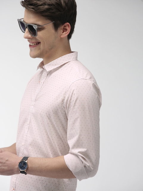 

Mast & Harbour Men Light Pink Regular Fit Printed Casual Shirt