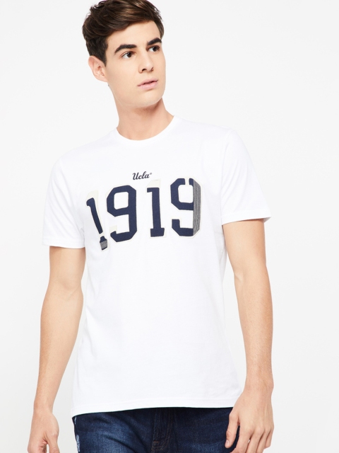 

UCLA Men White Printed Round Neck T-shirt