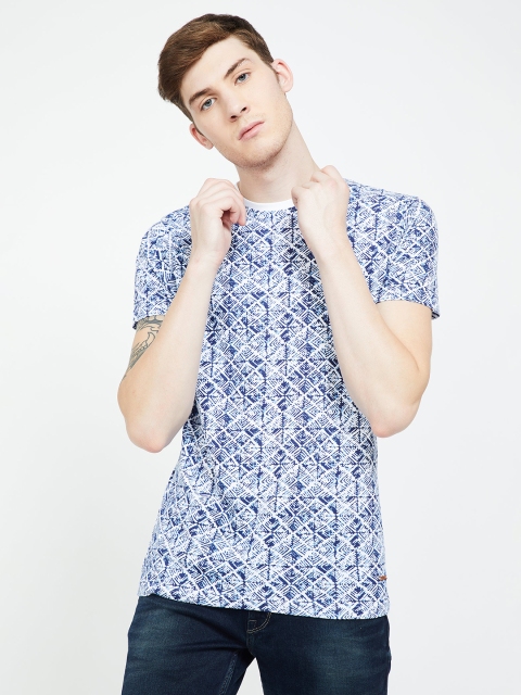 

CODE by Lifestyle Men White Printed Round Neck T-shirt
