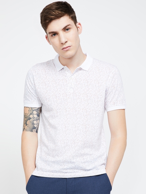 

CODE by Lifestyle Men White Printed Polo Collar T-shirt