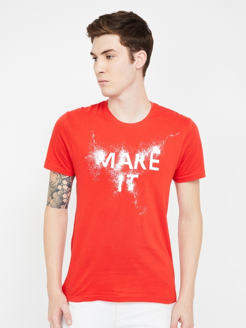 

Fame Forever by Lifestyle Men Red Printed Round Neck T-shirt