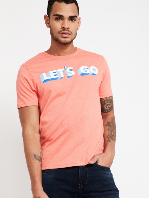 

Fame Forever by Lifestyle Men Pink Solid Round Neck T-shirt