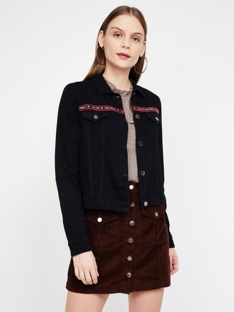 

Smiley World Women Black Solid Jacket