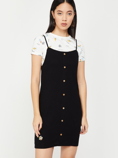 

Smiley World Women Black Solid Sheath Dress