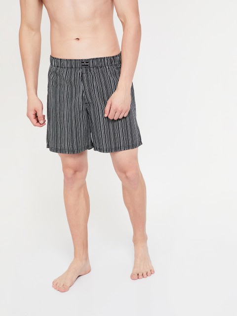 

Fame Forever by Lifestyle Men Black & White Striped Boxers 8903732954066