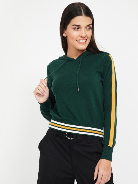 

Ginger by Lifestyle Women Olive Green & Yellow Solid Sweater