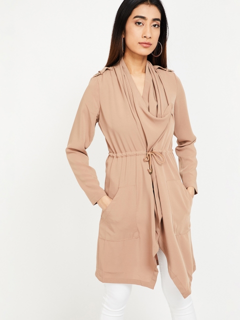 

Ginger by Lifestyle Women Beige Solid Jacket