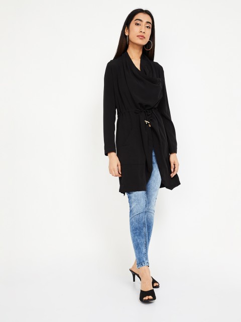 

Ginger by Lifestyle Women Black Solid Jacket