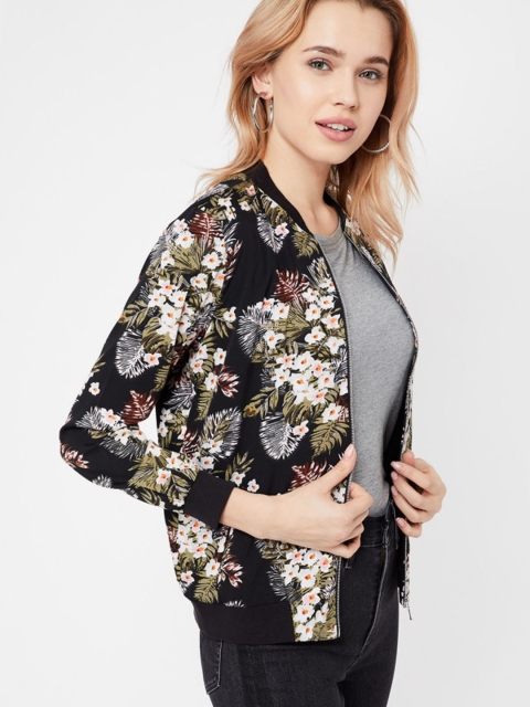 

Ginger by Lifestyle Women Black Printed Jacket