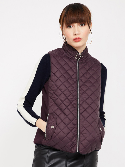 

Ginger by Lifestyle Women Burgundy Self Design Jacket