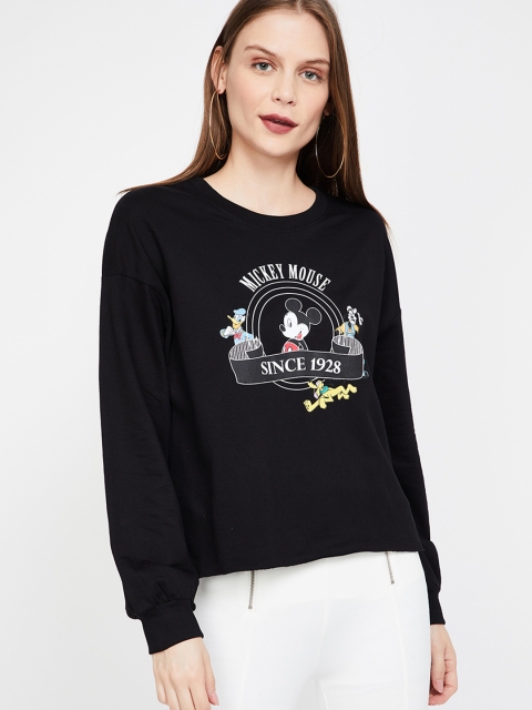 

Ginger by Lifestyle Women Black Printed Sweatshirt
