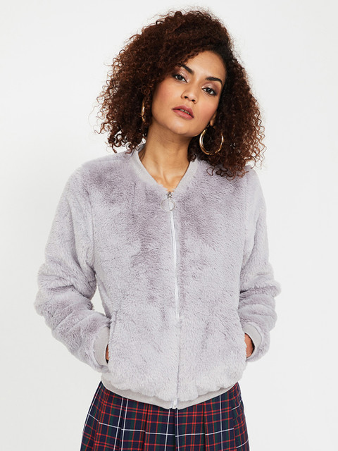 

Ginger by Lifestyle Women Purple Solid Bomber