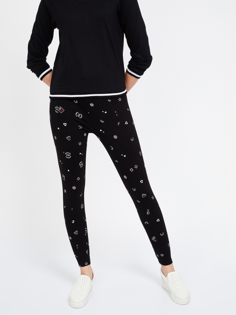 

Ginger by Lifestyle Women Black Printed Jeggings