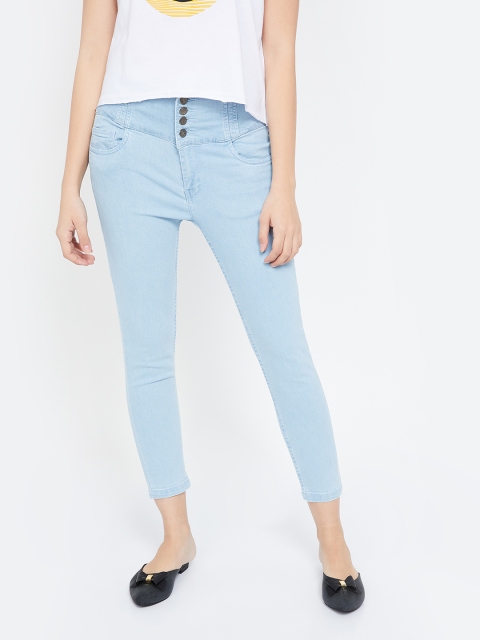 

Ginger by Lifestyle Women Blue Straight Fit Mid-Rise Clean Look Jeans