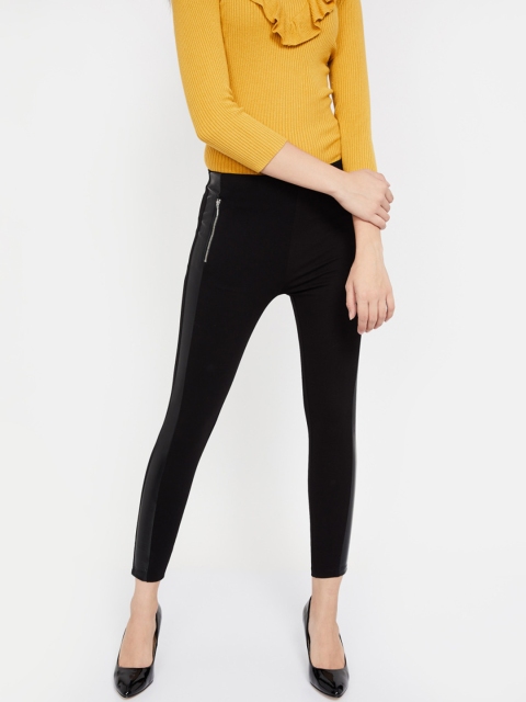 

Ginger by Lifestyle Women Black Solid Treggings