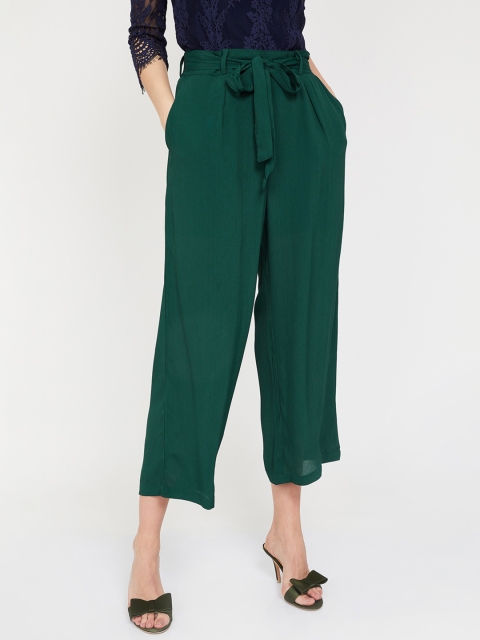 

Ginger by Lifestyle Women Green Regular Fit Solid Culottes