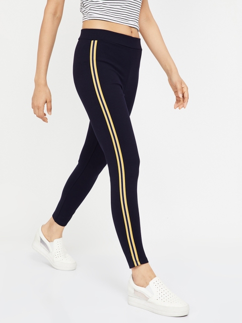 

Ginger by Lifestyle Women Navy Blue Solid Skinny Fit Jeggings