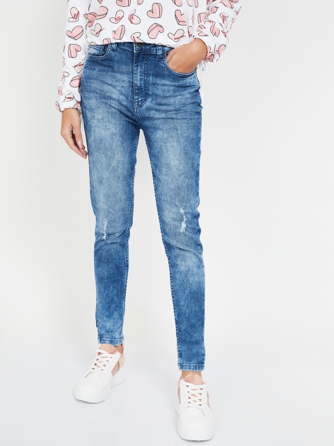 

Ginger by Lifestyle Women Blue Skinny Fit Mid-Rise Clean Look Jeans