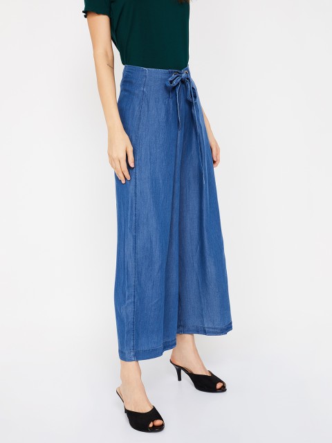 

Ginger by Lifestyle Women Blue Regular Fit Solid Culottes