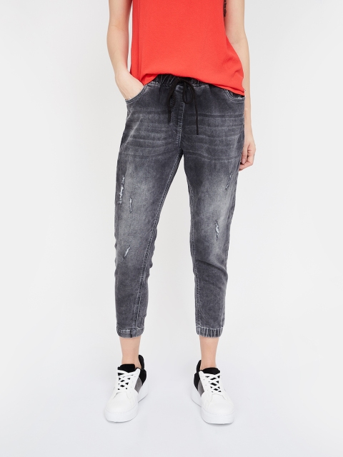 

Ginger by Lifestyle Women Grey Slim Fit Mid-Rise Mildly Distressed Jeans