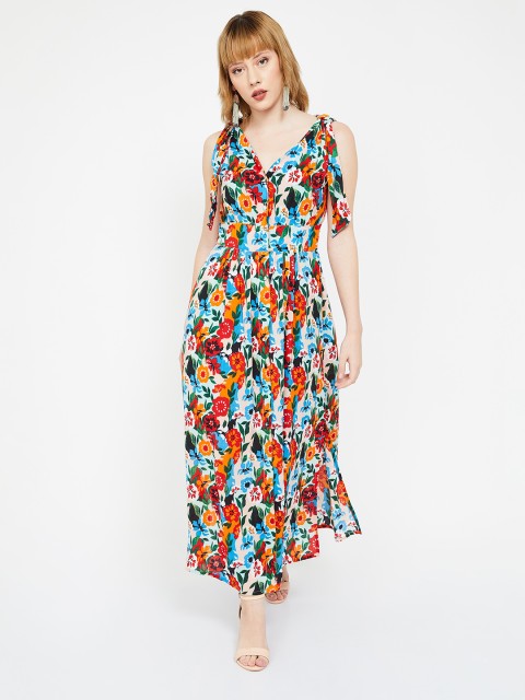 

Ginger by Lifestyle Women Printed Multicoloured Fit and Flare Dress, Multi