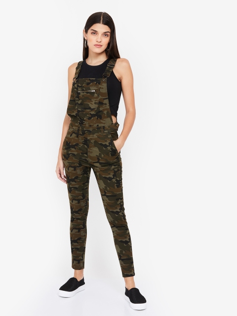 

Ginger by Lifestyle Women Green & Black Printed Basic Jumpsuit