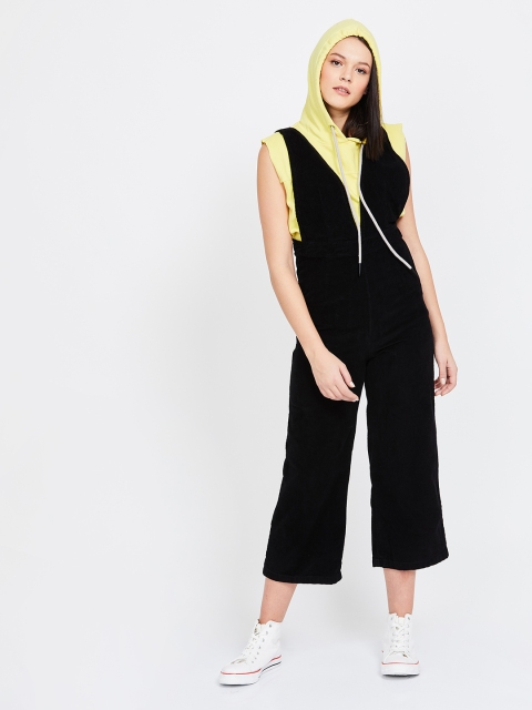 

Ginger by Lifestyle Women Black Solid Basic Jumpsuit