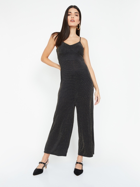 

Ginger by Lifestyle Women Black Embellished Basic Jumpsuit