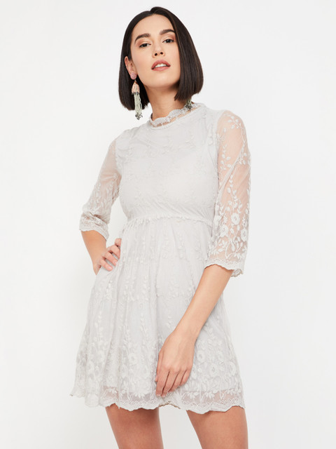 

Ginger by Lifestyle Women Grey A-Line Dress