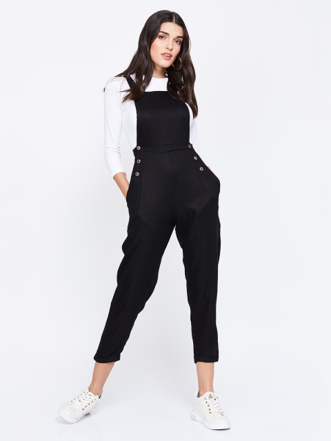 

Ginger by Lifestyle Women Black Solid Basic Jumpsuit