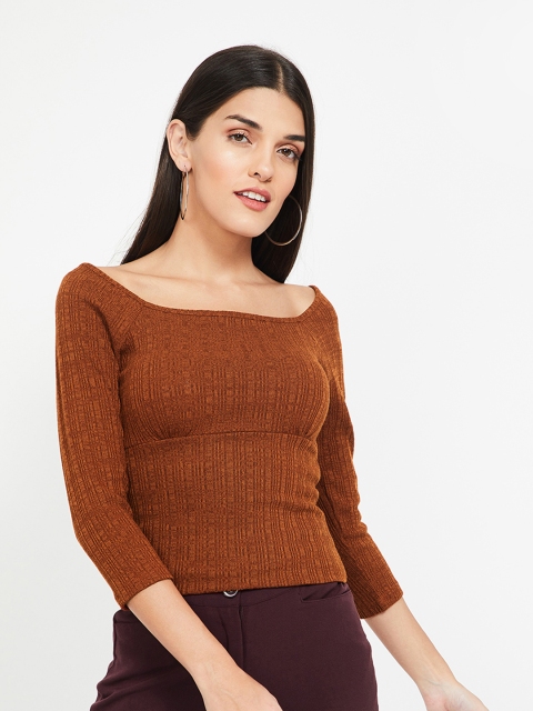 

Ginger by Lifestyle Women Red Self Design Top