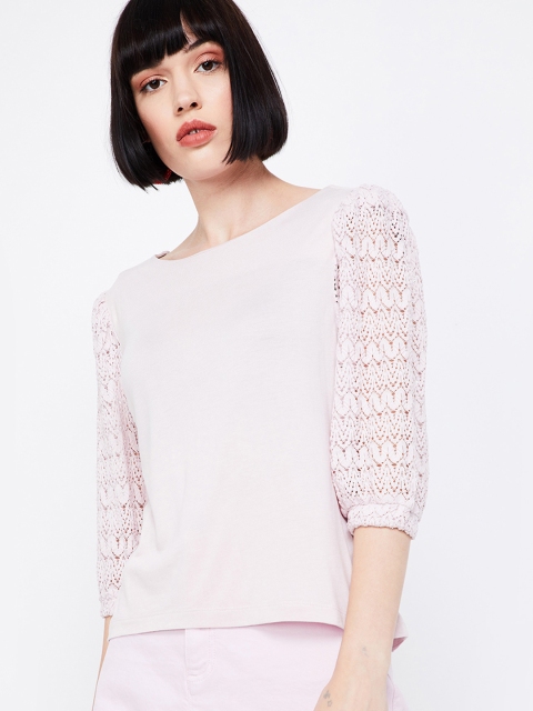 

Ginger by Lifestyle Women Pink Solid Top