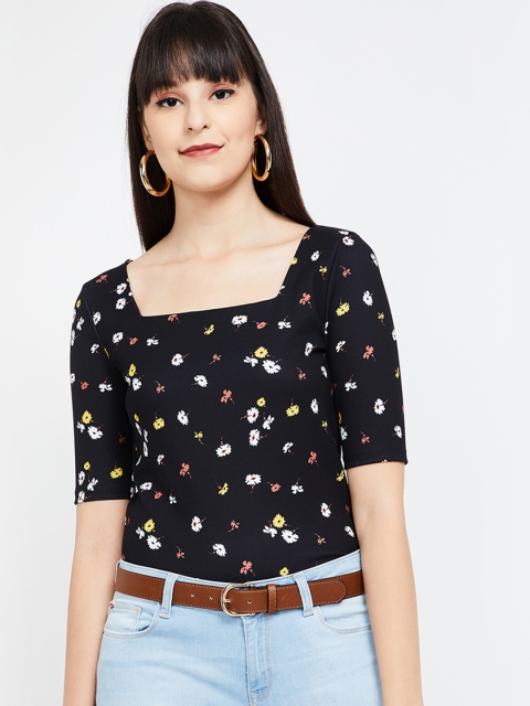 

Ginger by Lifestyle Women Black & White Printed Top