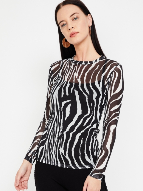 

Ginger by Lifestyle Women Black Printed Top