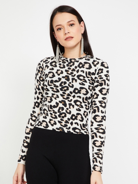 

Ginger by Lifestyle Women Off-White Printed Top