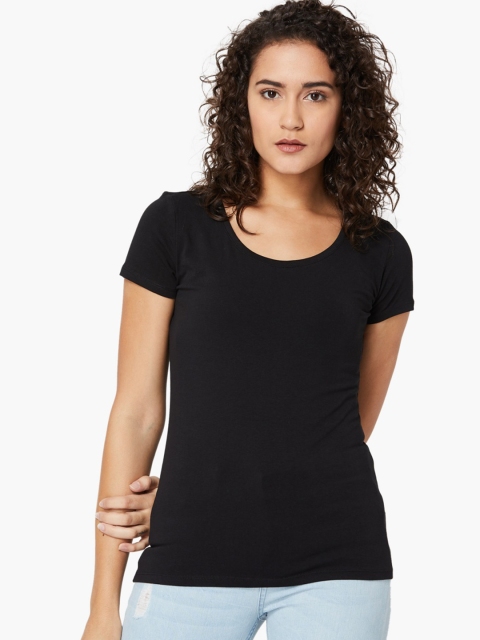 

Ginger by Lifestyle Women Black Solid Top