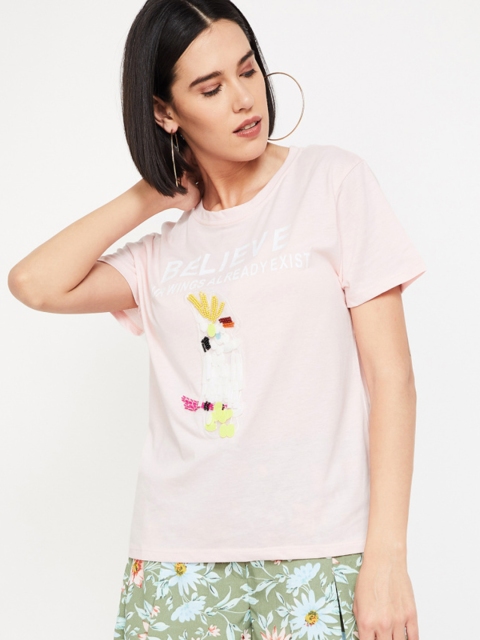 

Ginger by Lifestyle Women Pink Printed Top
