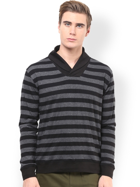 

Hypernation Black & Grey Striped T-shirt