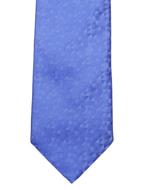 

DENNISON Blue Woven Design Broad Tie